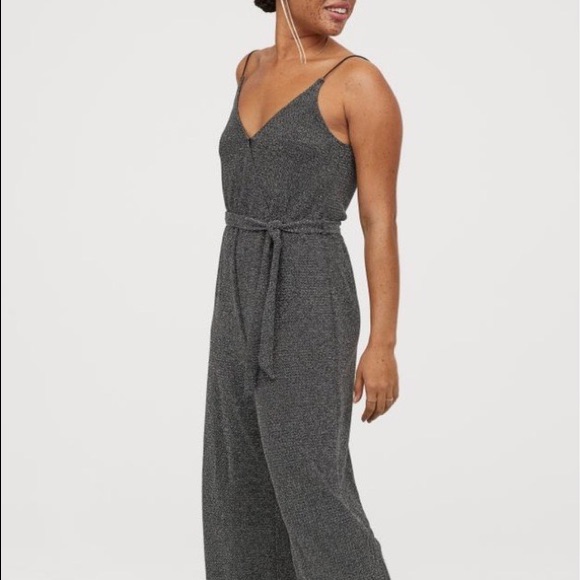 H&M Metallic Sleeveless Jumpsuit Nwt Size S